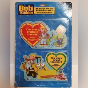 Bob the Builder Valentine Cards | 2002 Vintage Die-Cut Set | Sealed
